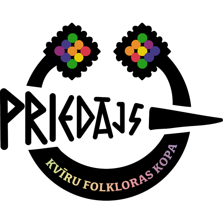 "Priedājs" kvīru folkloras kopas logotips